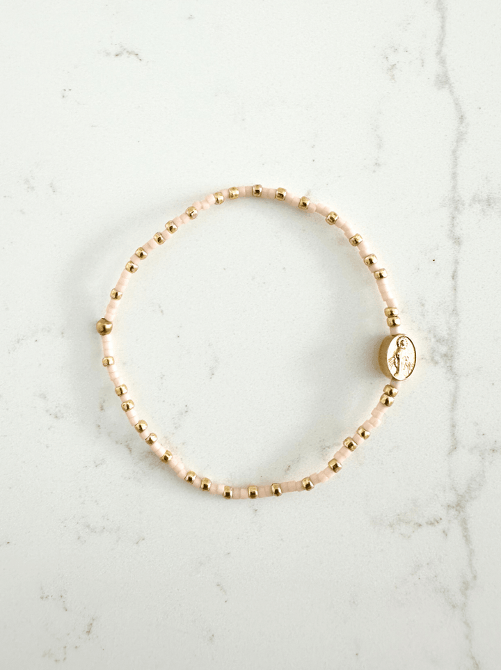 Miraculous Medal Bracelet: Adults / Marian Pink - Something Splendid Co.