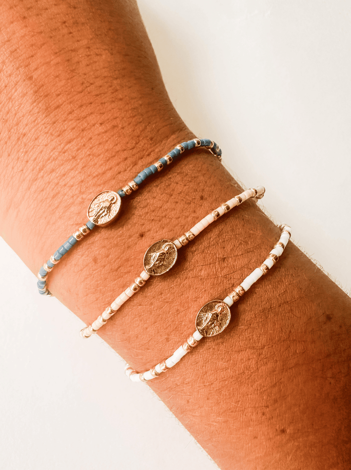 Miraculous Medal Bracelet: Adults / Marian Pink - Something Splendid Co.