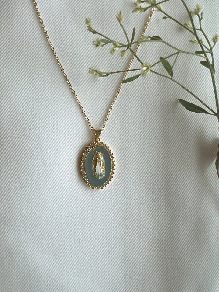Miraculous Medal in Blue Necklace - Something Splendid Co.