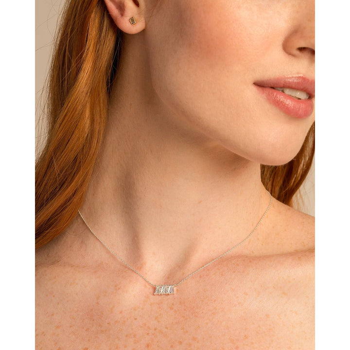 Mom Baguette Dainty Necklace - Something Splendid Co.