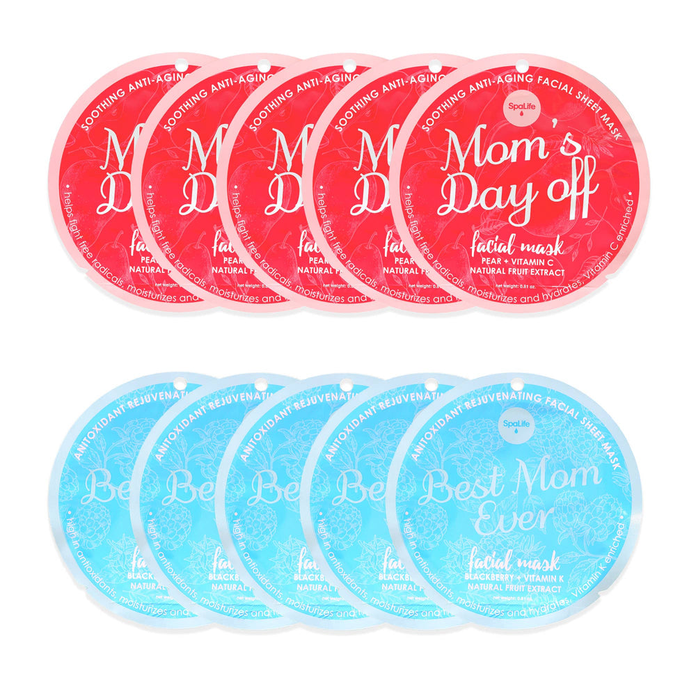 Mother's Day Rejuvenating & Soothing Facial Mask - 10 Pk - Something Splendid Co.