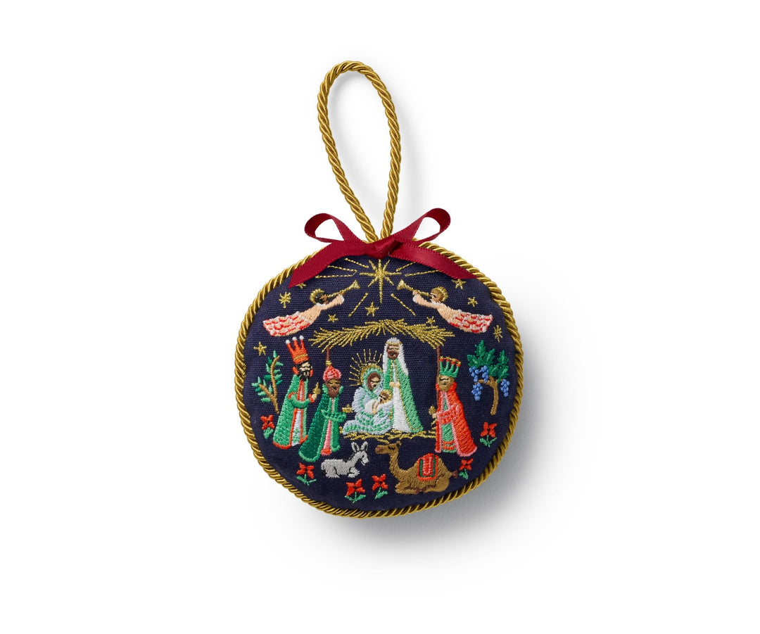 Nativity Embroidered Ornament - Something Splendid Co.
