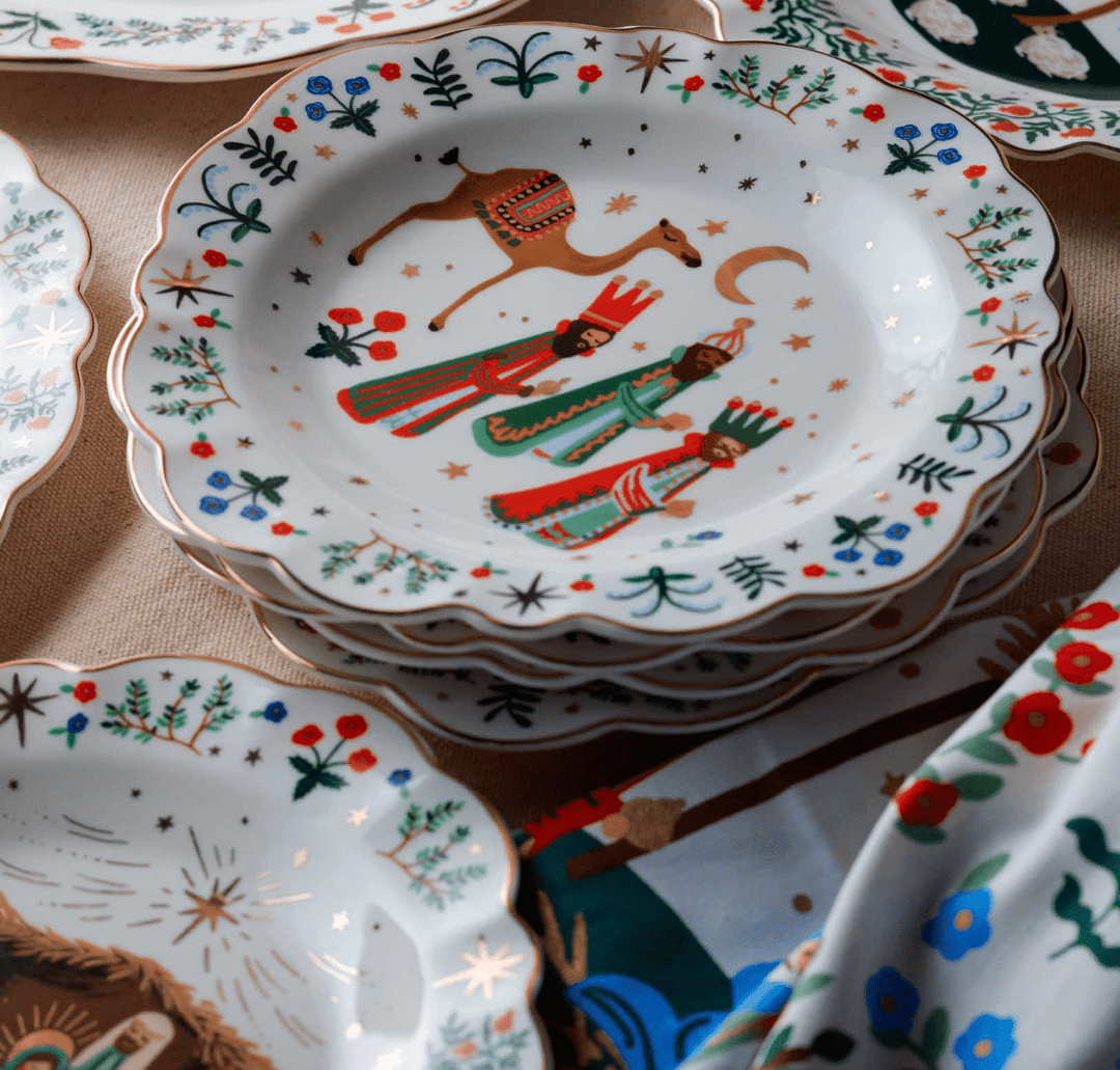 Nativity Porcelain Dessert Plate Set of 4 - Something Splendid Co.