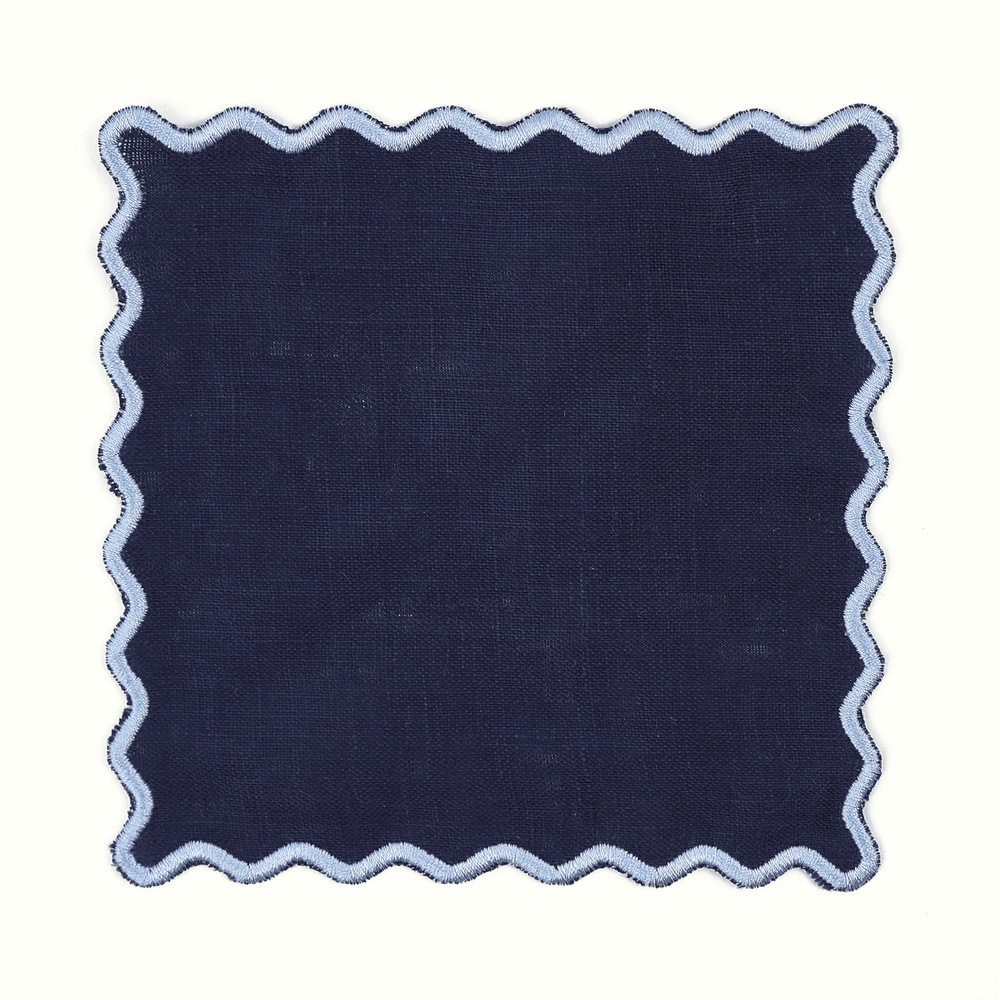 Navy Linen Square Cocktail Napkins - Set of 4 - Something Splendid Co.