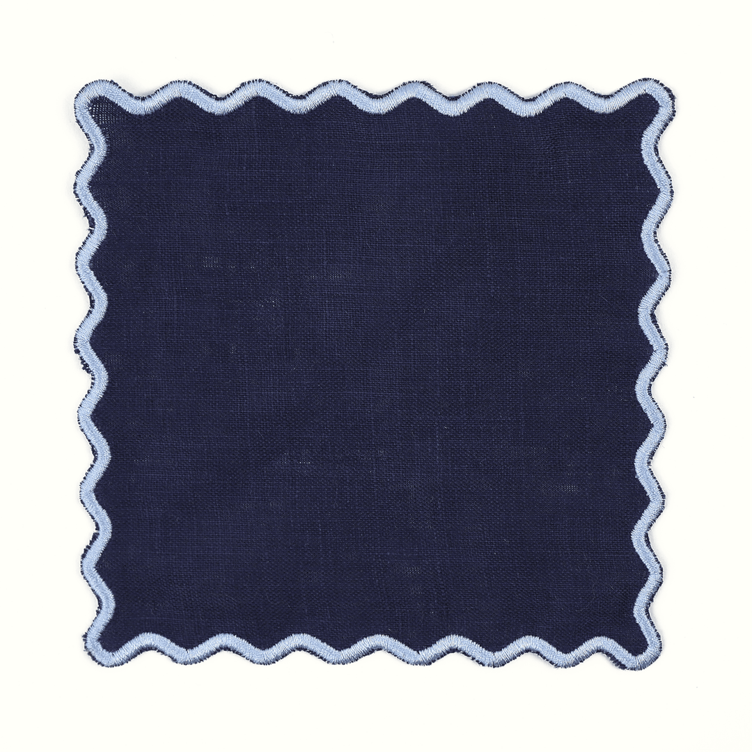 Navy Linen Square Cocktail Napkins - Set of 4 - Something Splendid Co.