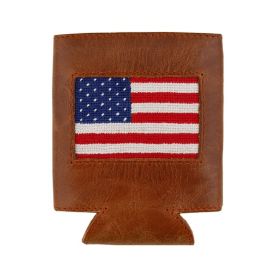 Needlepoint American Flag Can Cooler