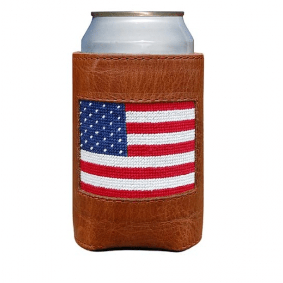 Needlepoint American Flag Can Cooler - Thumbnail 2