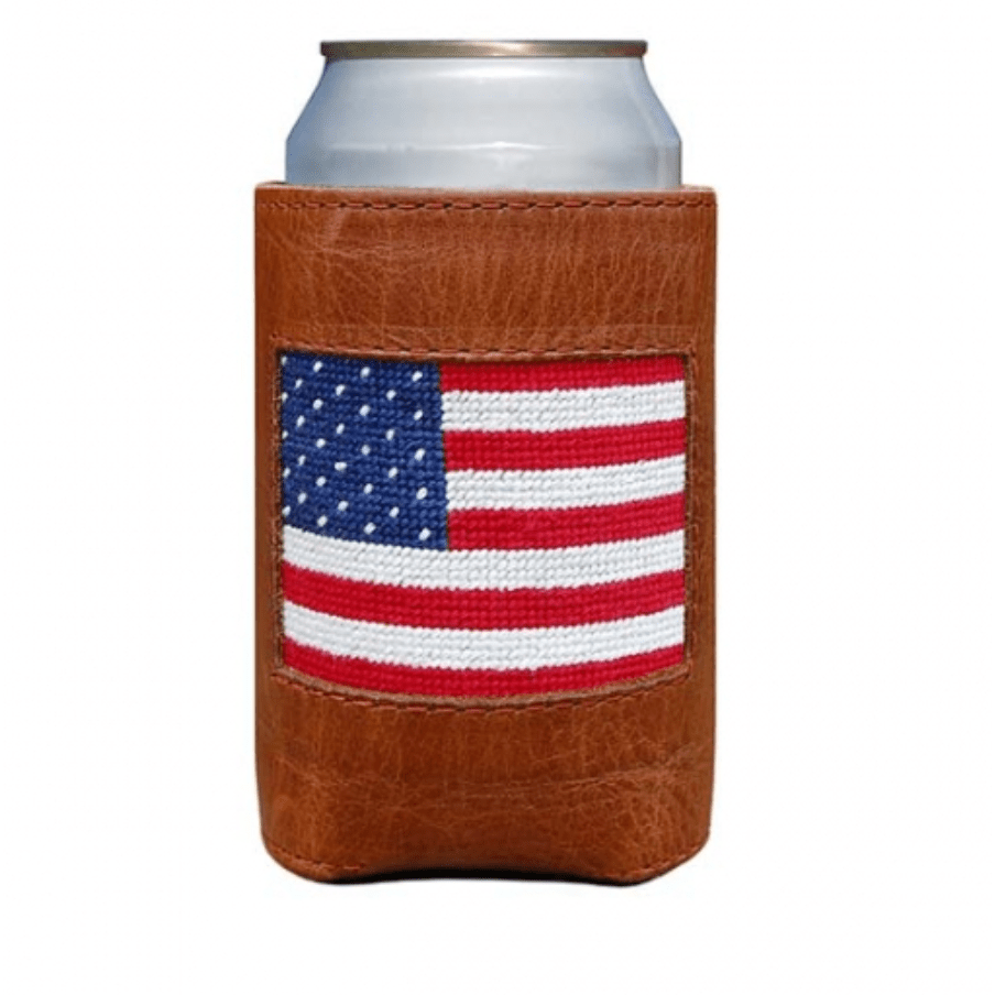 Needlepoint American Flag Can Cooler - Something Splendid Co.