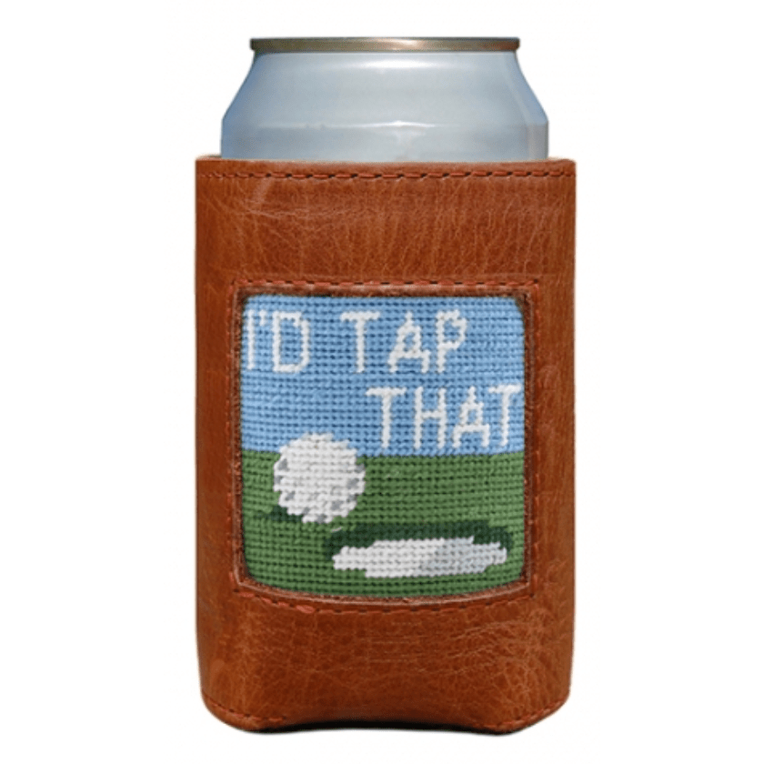 Needlepoint I'd Tap That Can Cooler - Something Splendid Co.