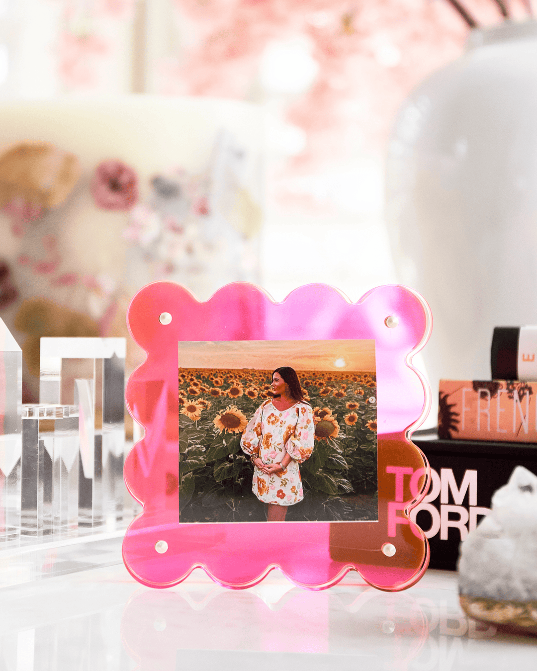Neon Pink Mini Acrylic Picture Frame - Something Splendid Co.