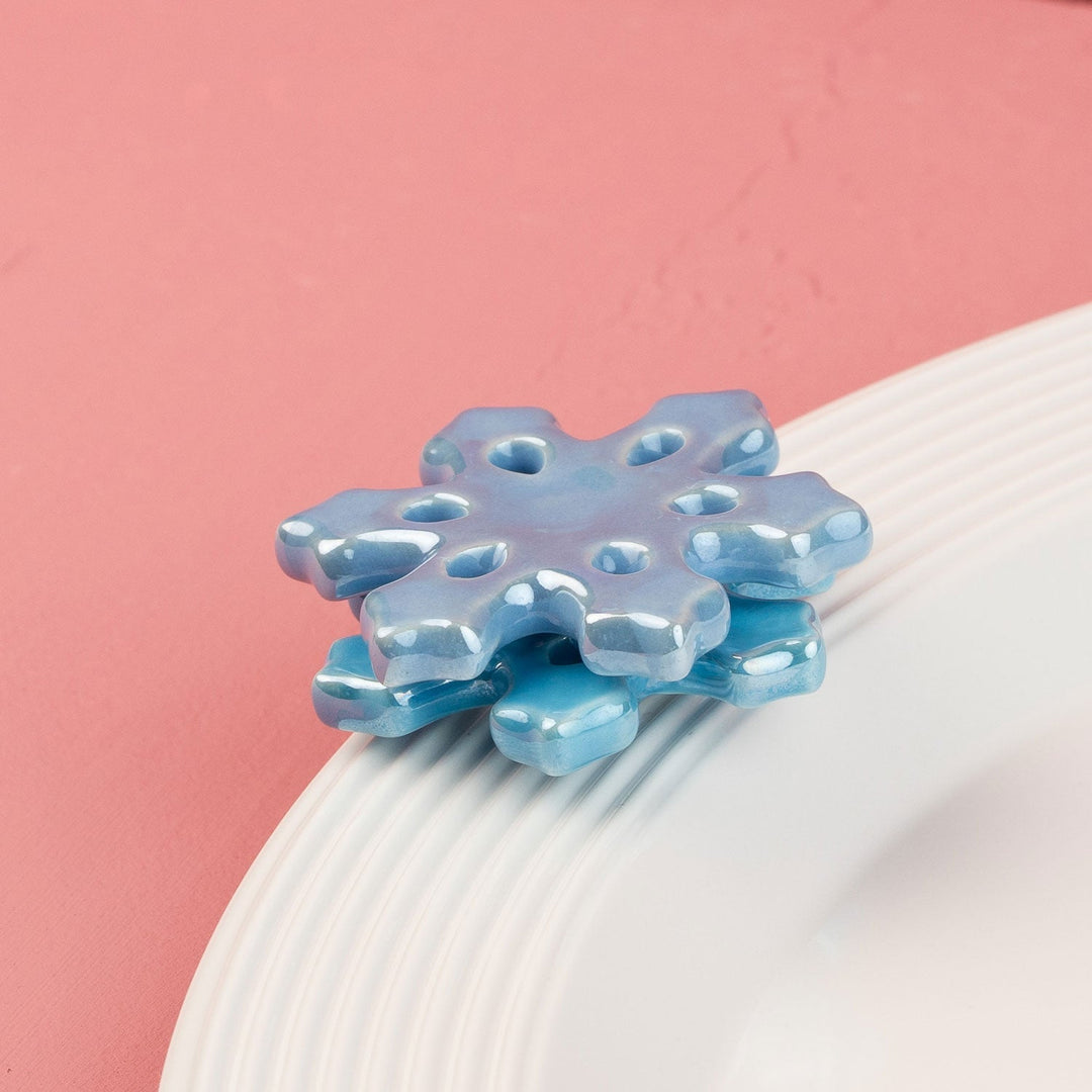 No Two Alike Mini by Nora Fleming — hand-painted ceramic blue snowflake