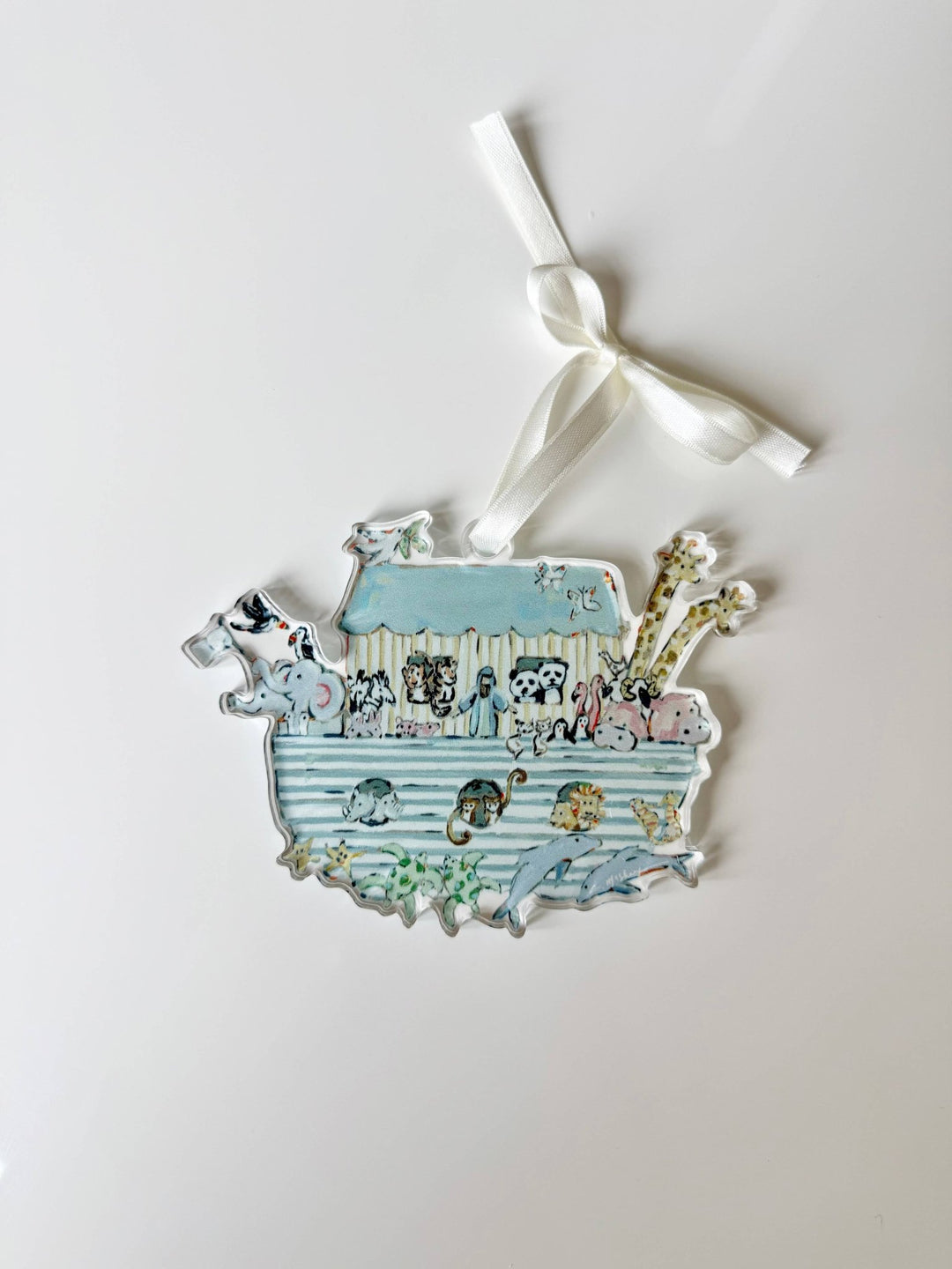 Noah's Ark Nursery Acrylic Christmas Ornament | Wreath Charm WHOLESALE - Something Splendid Co.