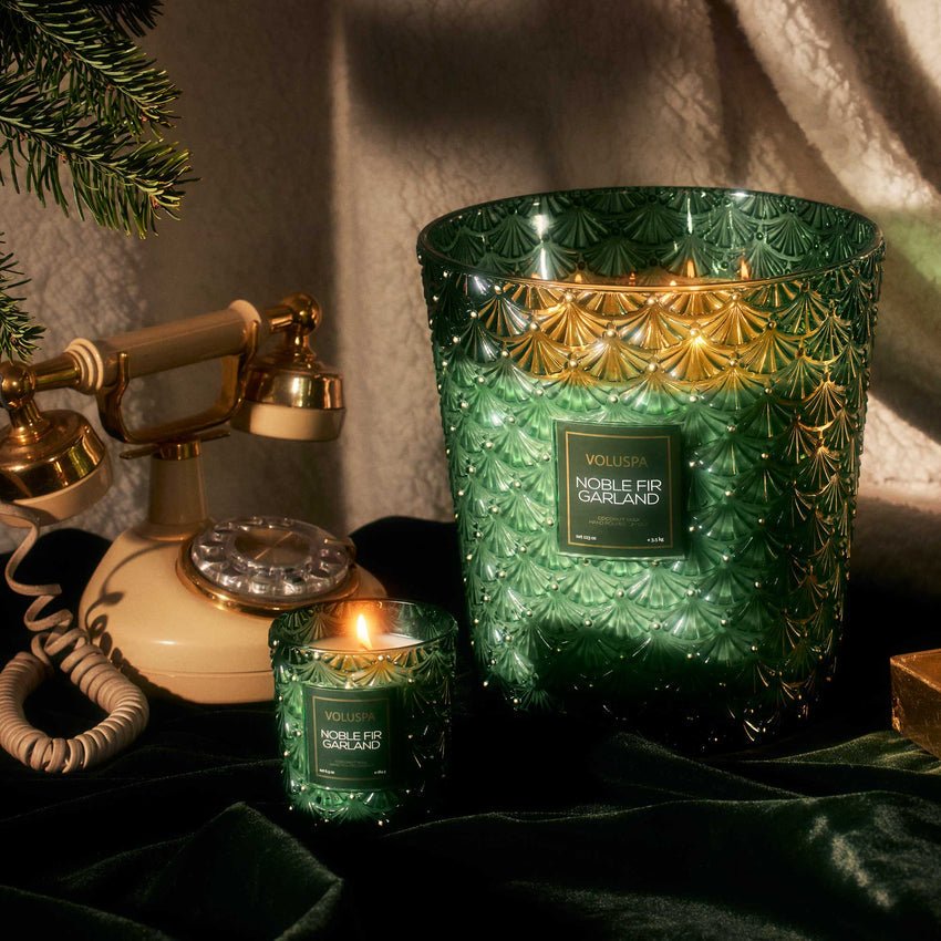 Noble Fir Garland 5 Wick Candle - Something Splendid Co.