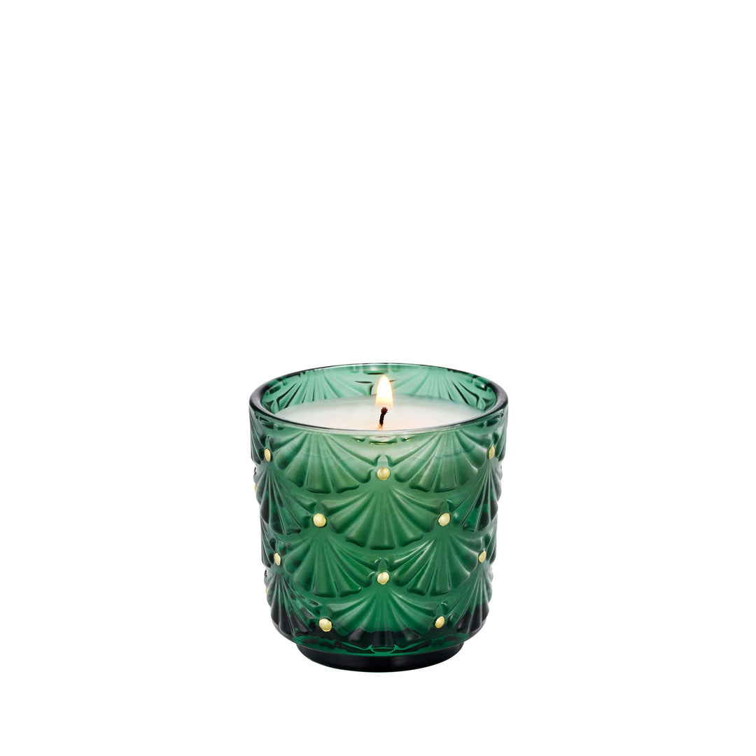 Noble Fir Garland Boxed Pedestal Candle - Something Splendid Co.