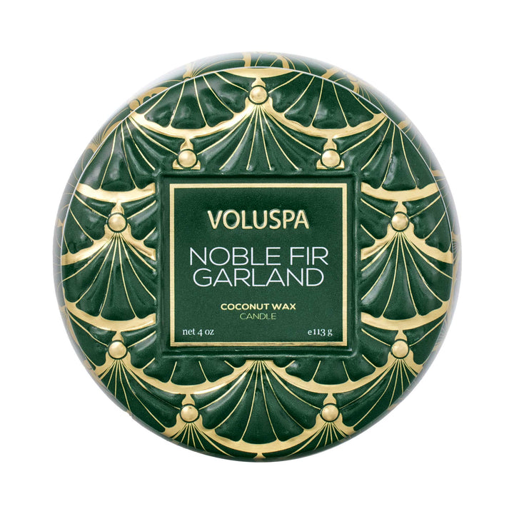 Noble Fir Garland Mini Tin Candle - Something Splendid Co.