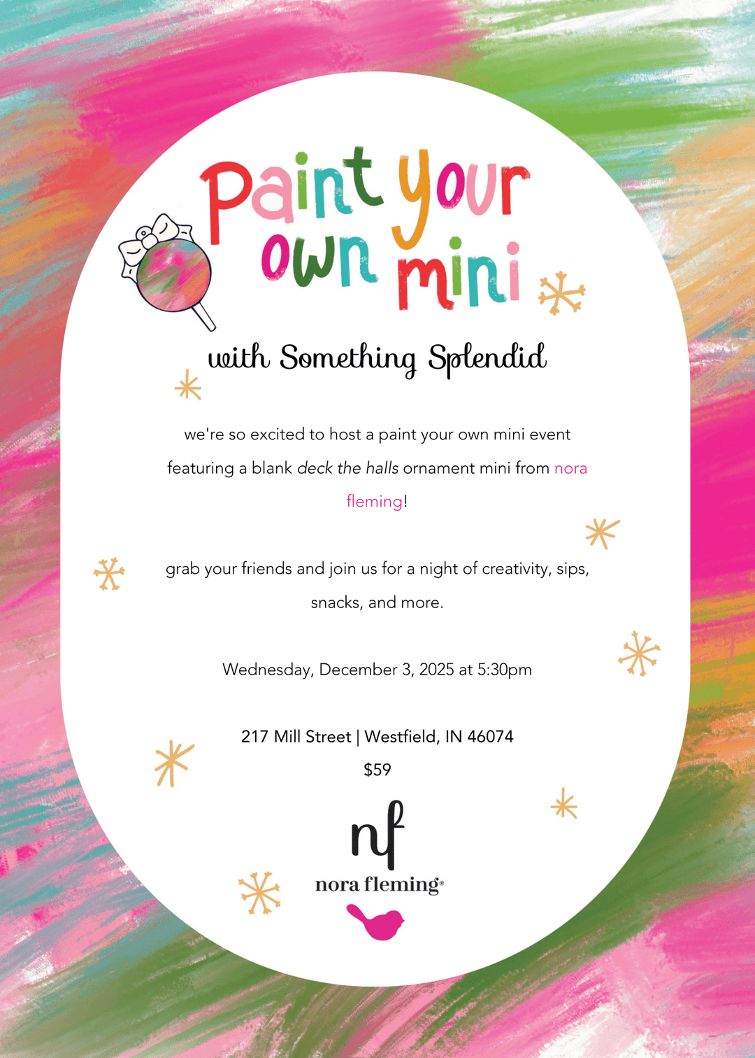 Nora Fleming Paint your Own Mini Event | Something Splendid - Something Splendid Co.