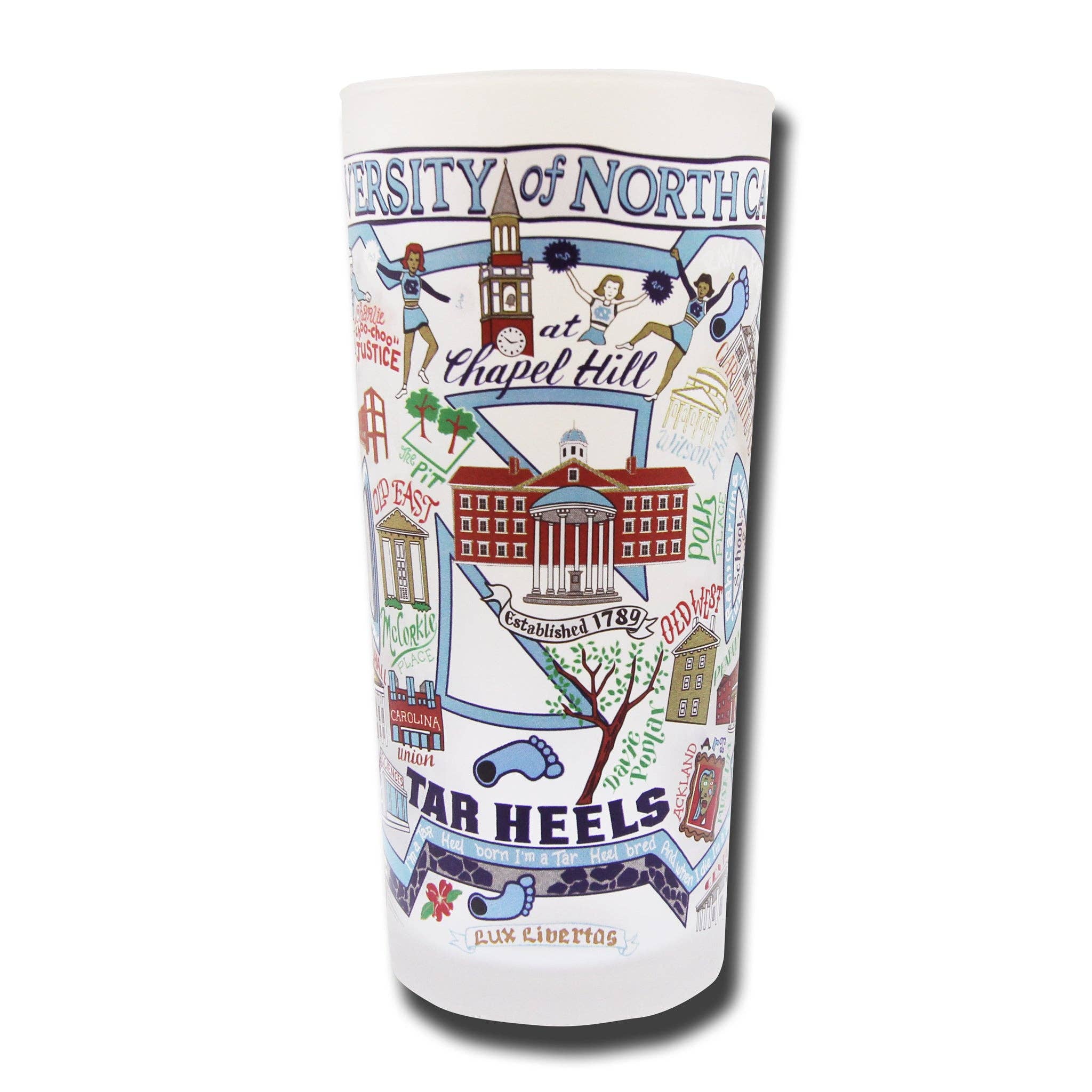 North Carolina University of Collegiate Drinking Glass