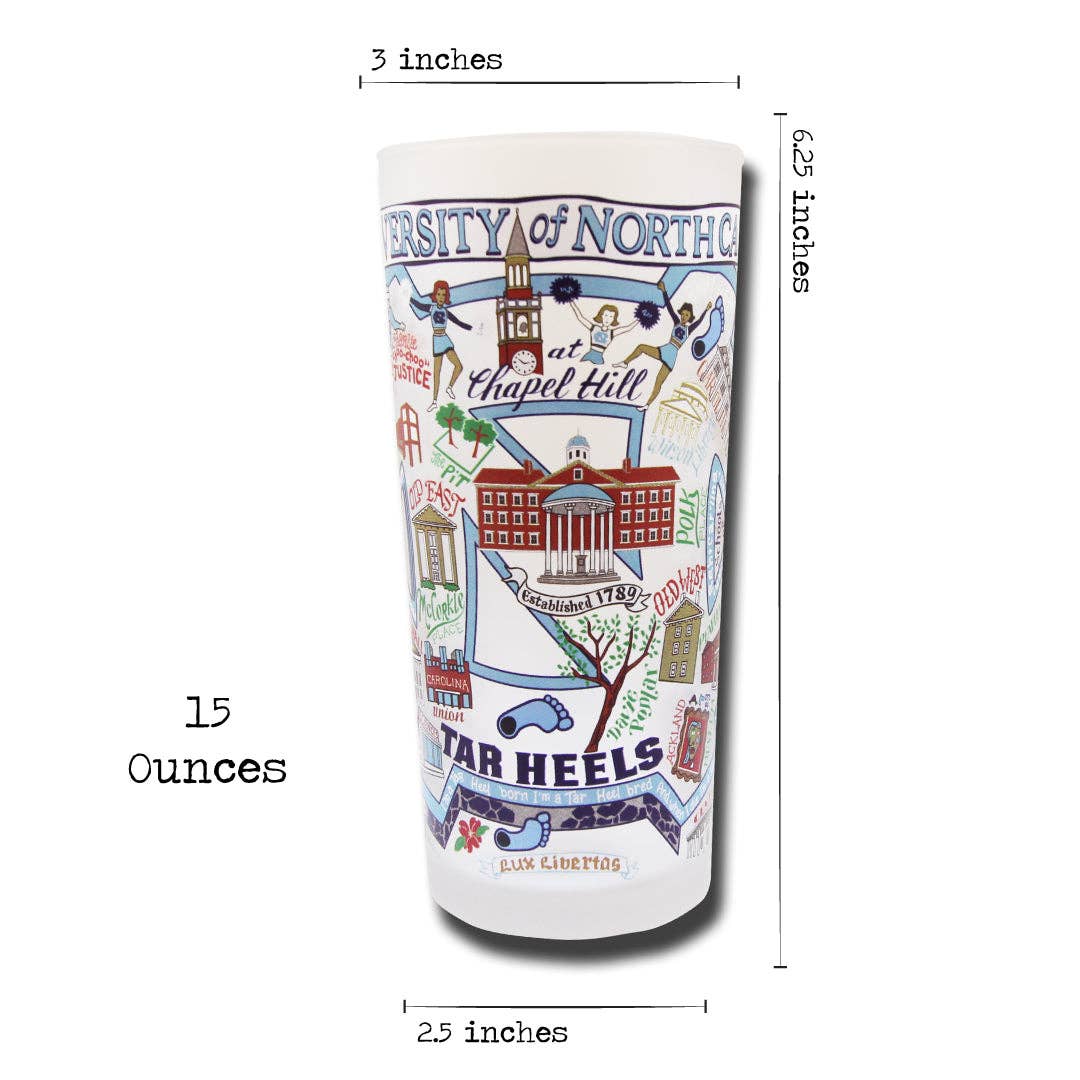 North Carolina University of Collegiate Drinking Glass - Thumbnail 3