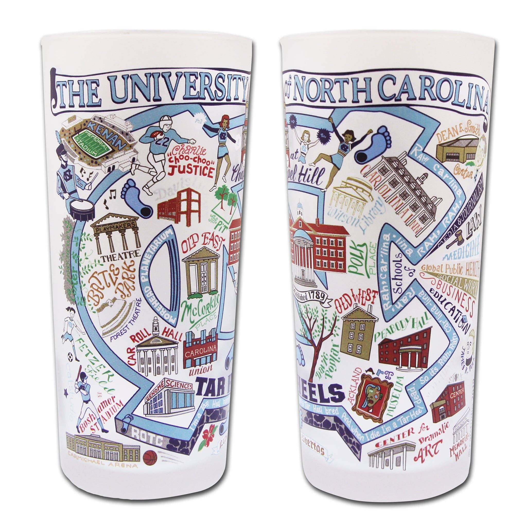 North Carolina University of Collegiate Drinking Glass - Thumbnail 2