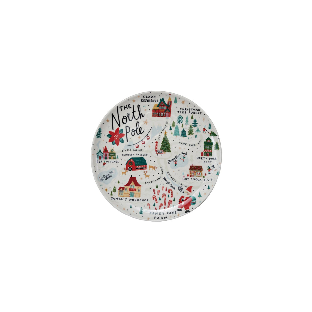 North Pole Stoneware Plate, 11 inch - Something Splendid Co.
