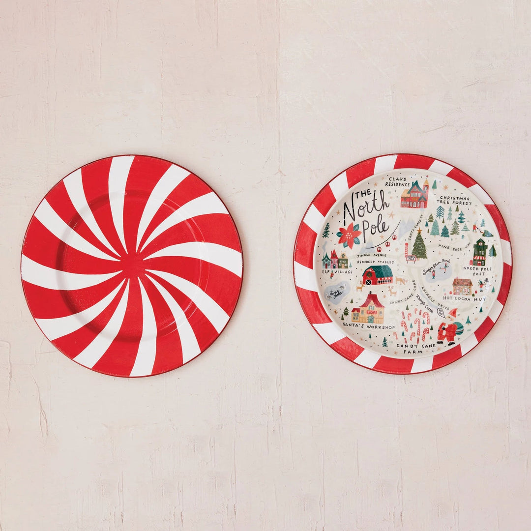 North Pole Stoneware Plate - Something Splendid Co.