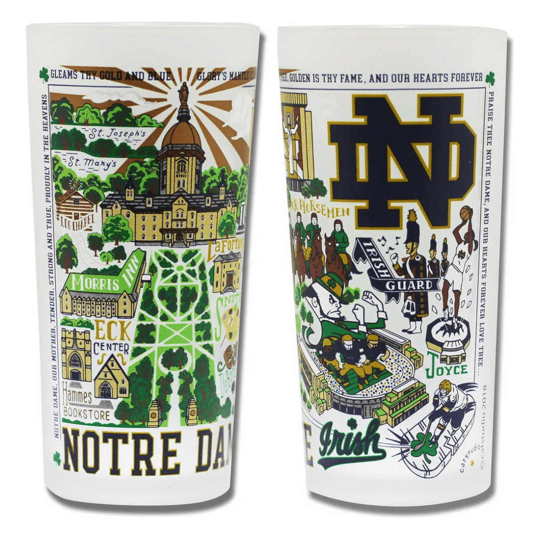 Something Splendid Co. Notre Dame University Drinking Glass