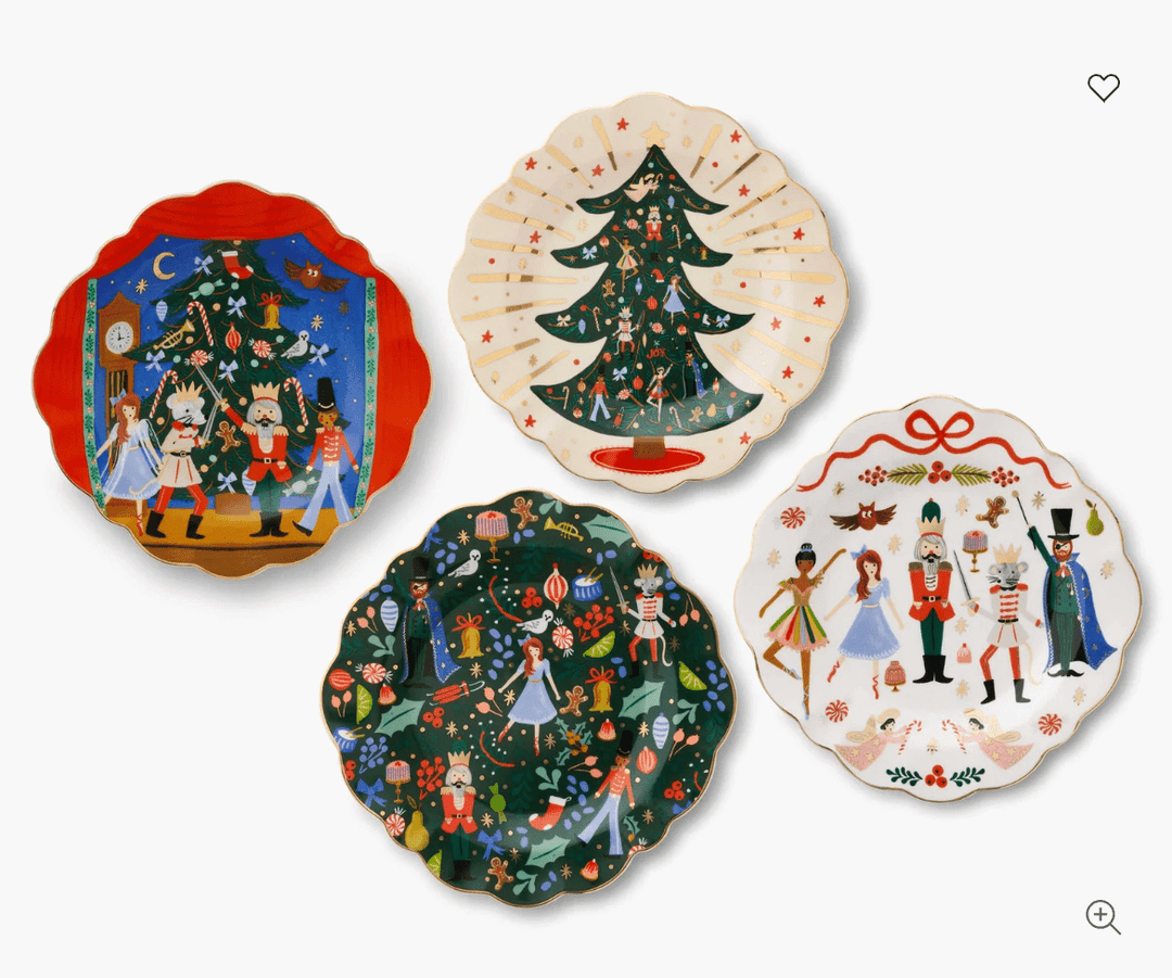 Nutcracker Porcelain Dessert Plate Set of 4 - Something Splendid Co.