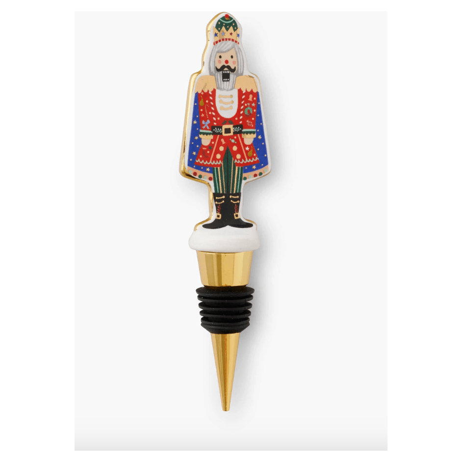 Nutcracker Porcelain Wine Stopper Set - Something Splendid Co.