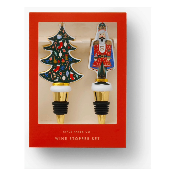 Nutcracker Porcelain Wine Stopper Set - Something Splendid Co.