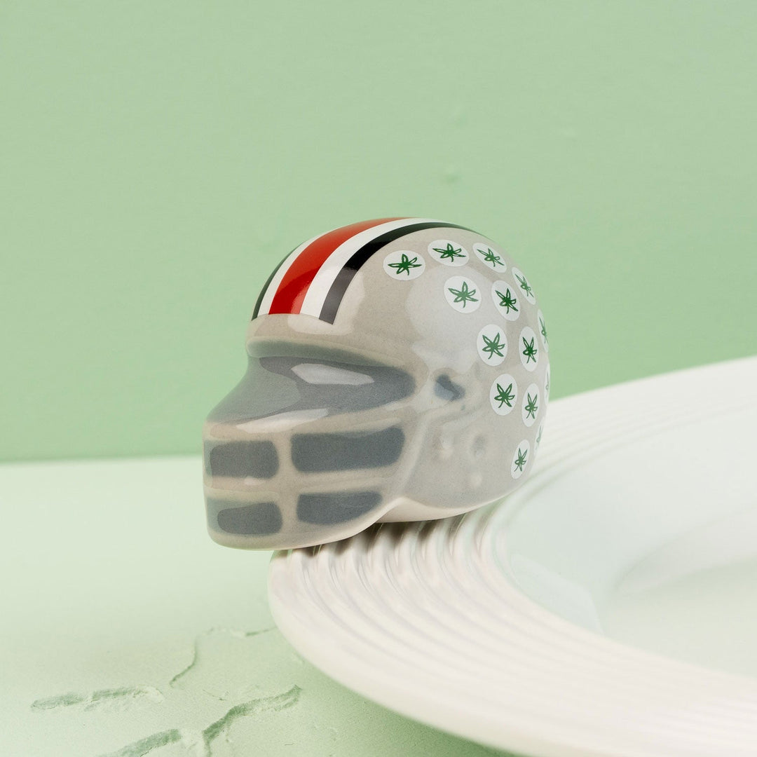 Ohio State Helmet Mini by Nora Fleming — hand-painted ceramic officially licensed Ohio State helmet