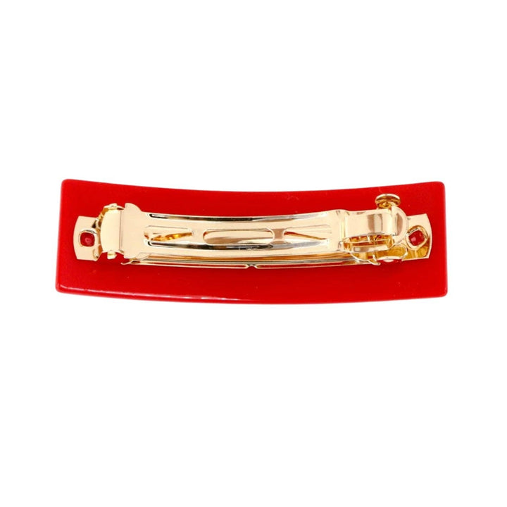 Ohio State Scarlet BUCKEYES Rectangle Barrette Clip - Something Splendid Co.