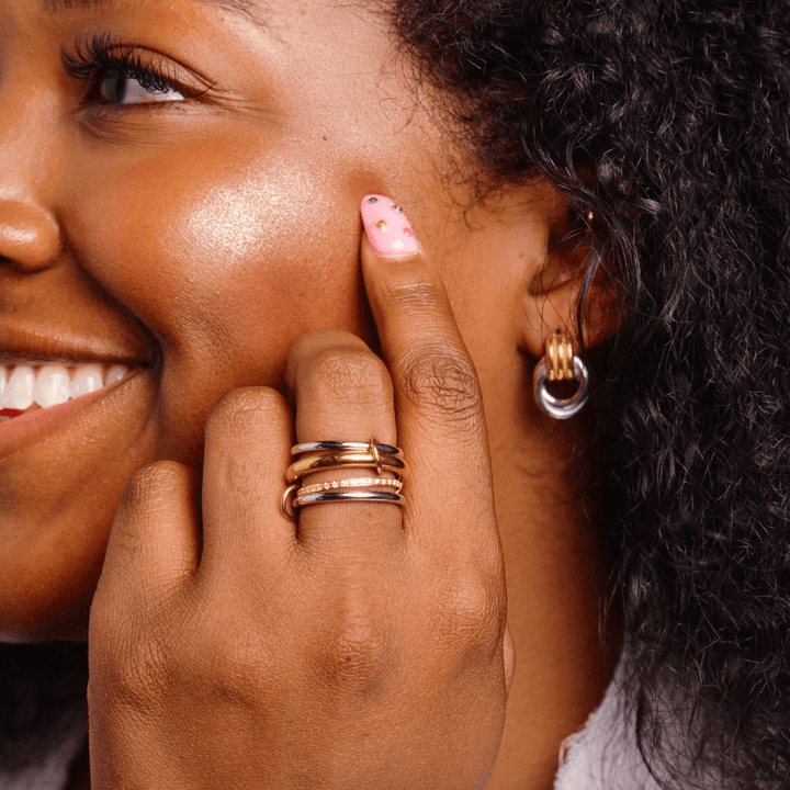 Olivia Mixed Metal Stacked Ring Set - Something Splendid Co.