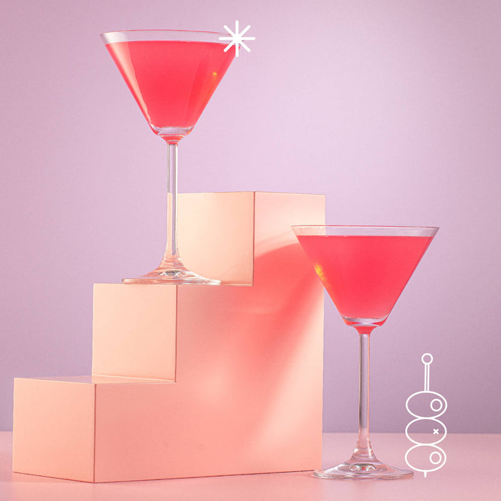 Olivia Stemmed Crystal Martini Glasses-Set of 2 or Set of 4 - Something Splendid Co.