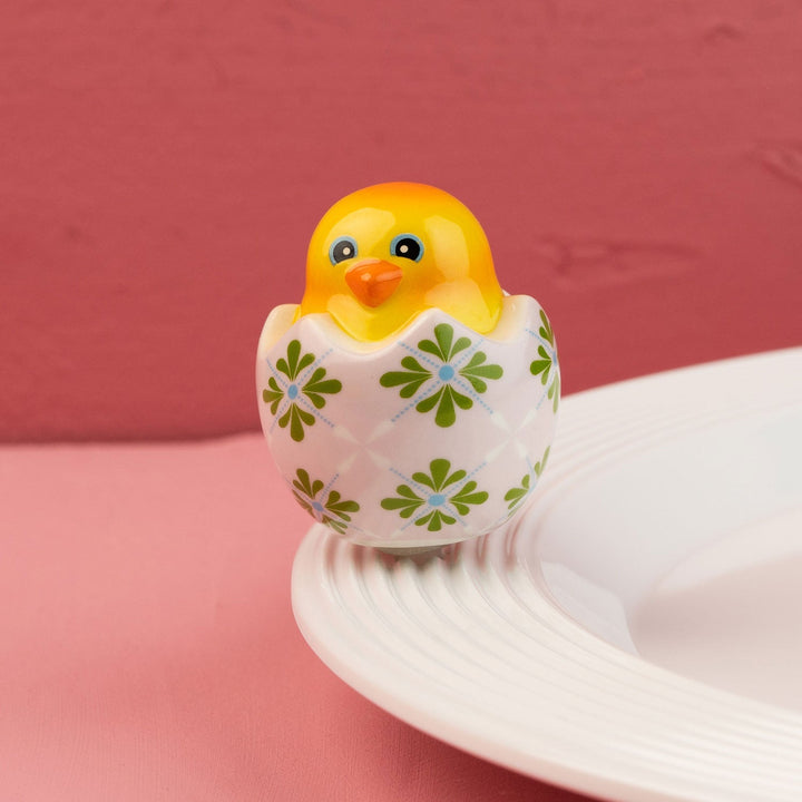 One Cool Chick by Nora Fleming — hand-painted ceramic chick with its floral egg