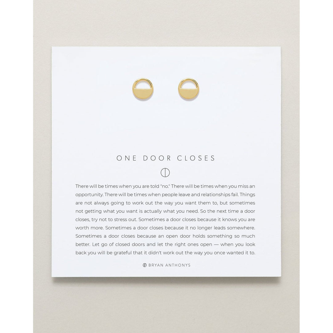 One Door Closes Stud Earrings - 14k Gold - Something Splendid Co.