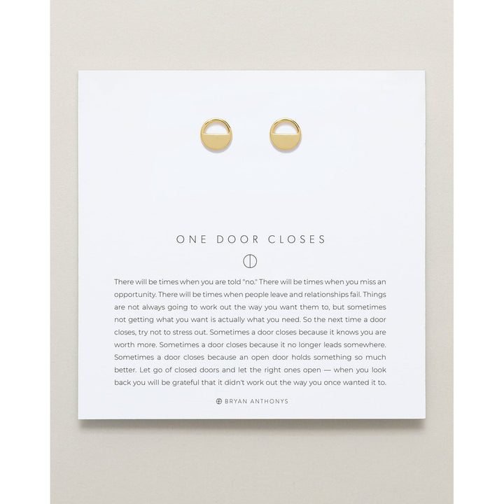 One Door Closes Stud Earrings - 14k Gold - Something Splendid Co.