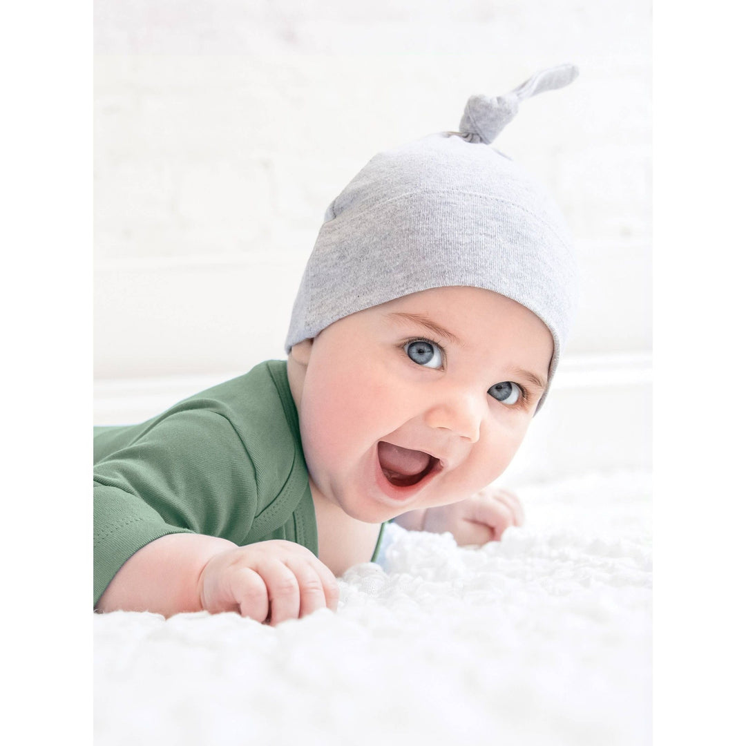 Organic Baby Classic Knotted Hat - Heather Grey - Something Splendid Co.