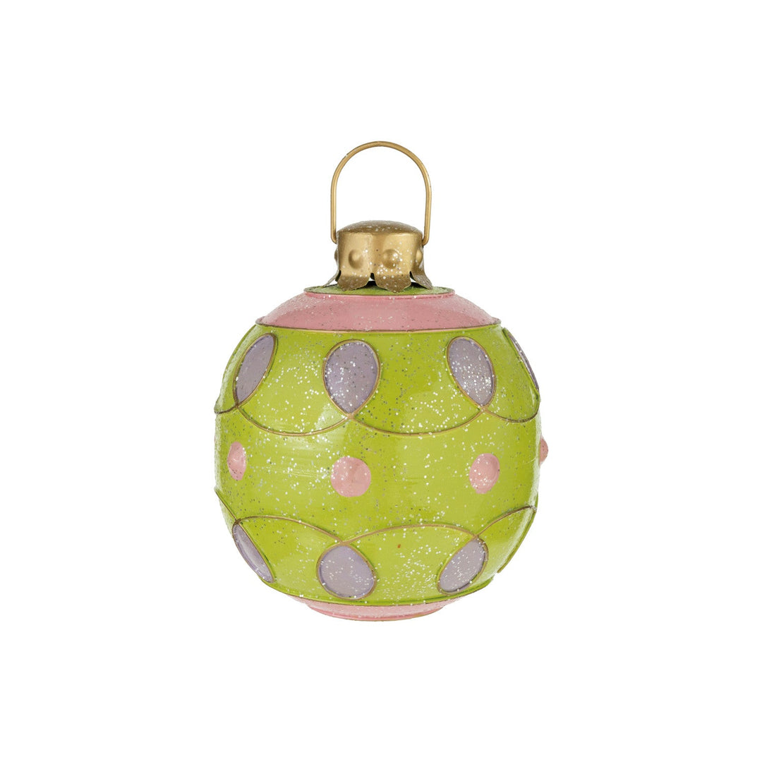 Oversized Glitter Ball Ornament, Green, Pink and Purple - Something Splendid Co.