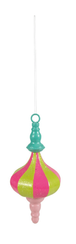 Oversized Painted Metal Ornament with Glitter, 2 Styles - Something Splendid Co.
