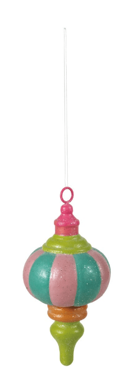 Oversized Painted Metal Ornament with Glitter, 2 Styles - Something Splendid Co.