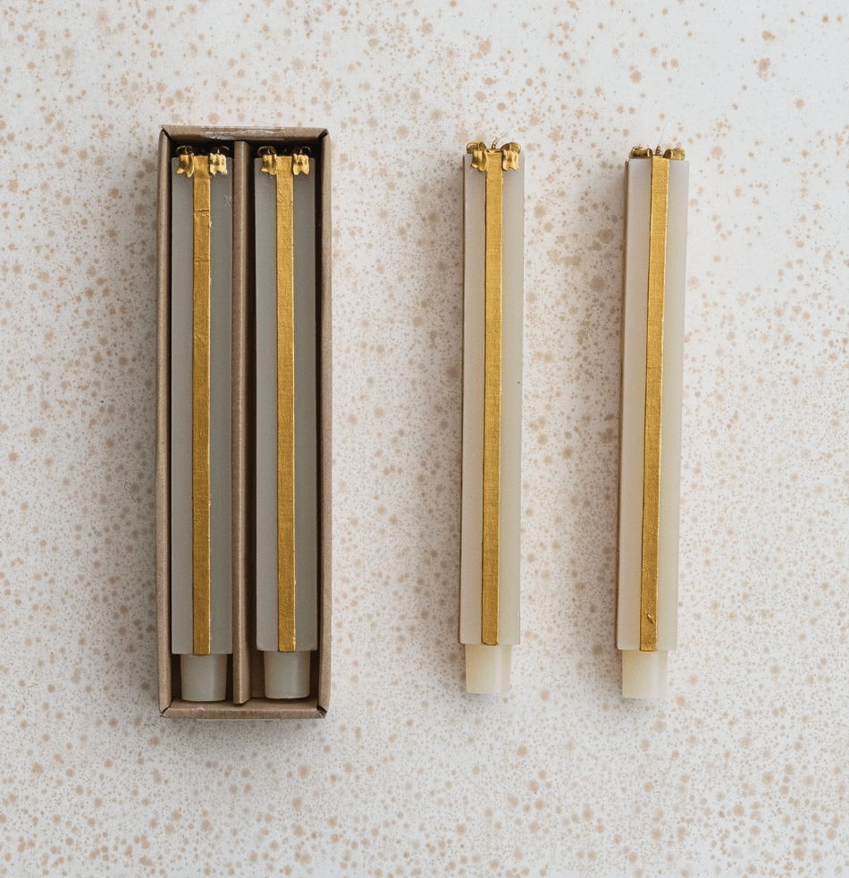 Package Shaped Taper Candles, 2 Styles - Something Splendid Co.