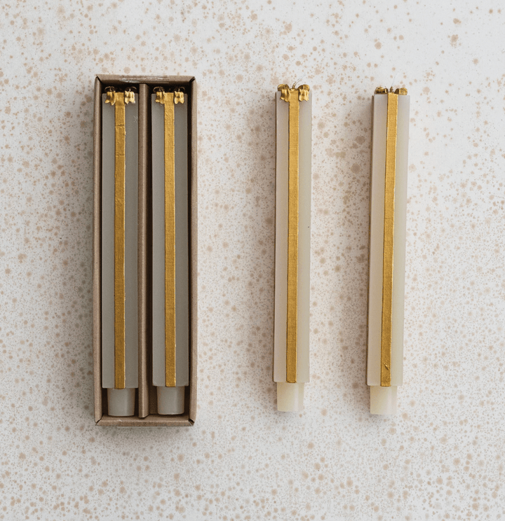 Package Shaped Taper Candles, 2 Styles - Something Splendid Co.