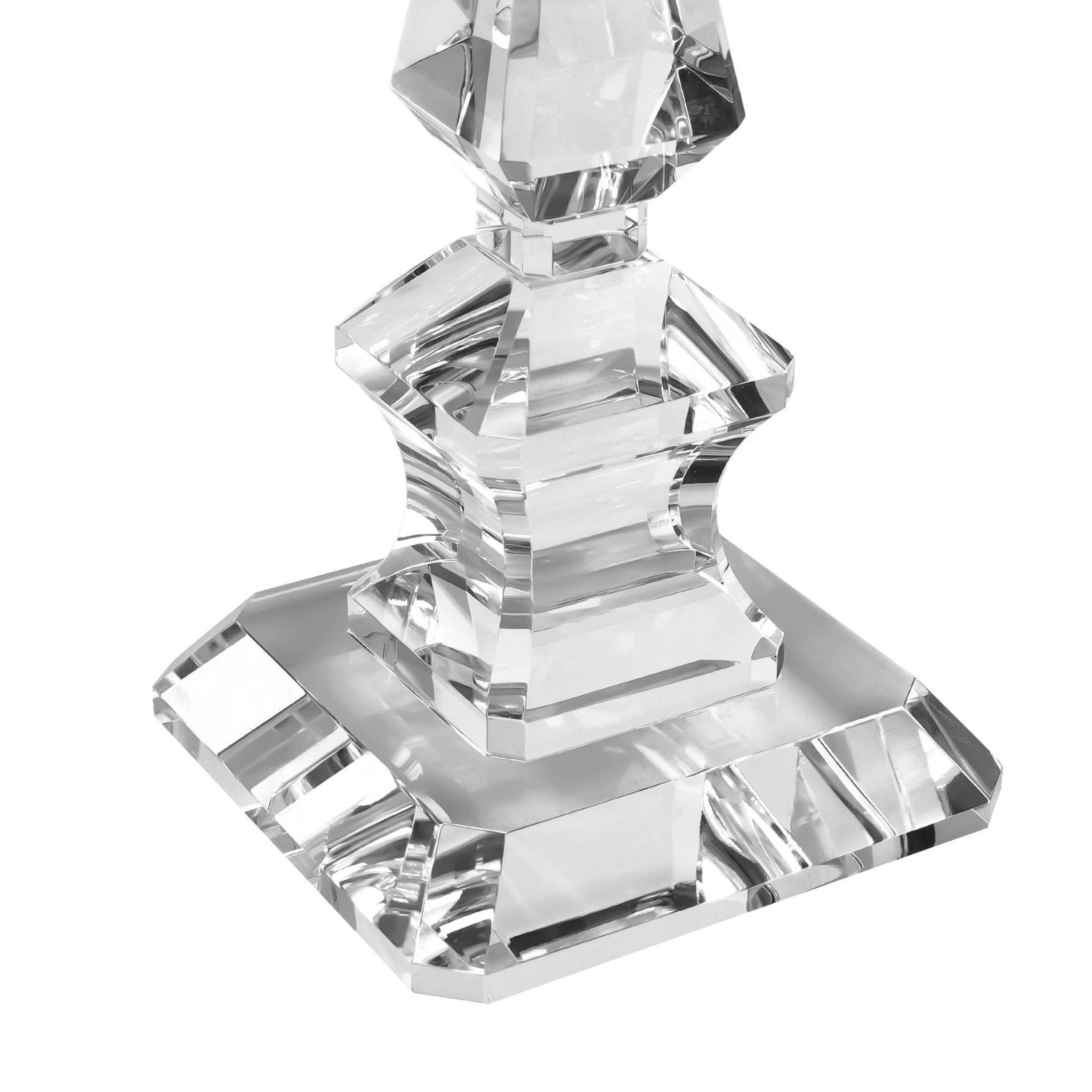 Pair of 12” Heirloom Crystal Candlesticks - Thumbnail 4