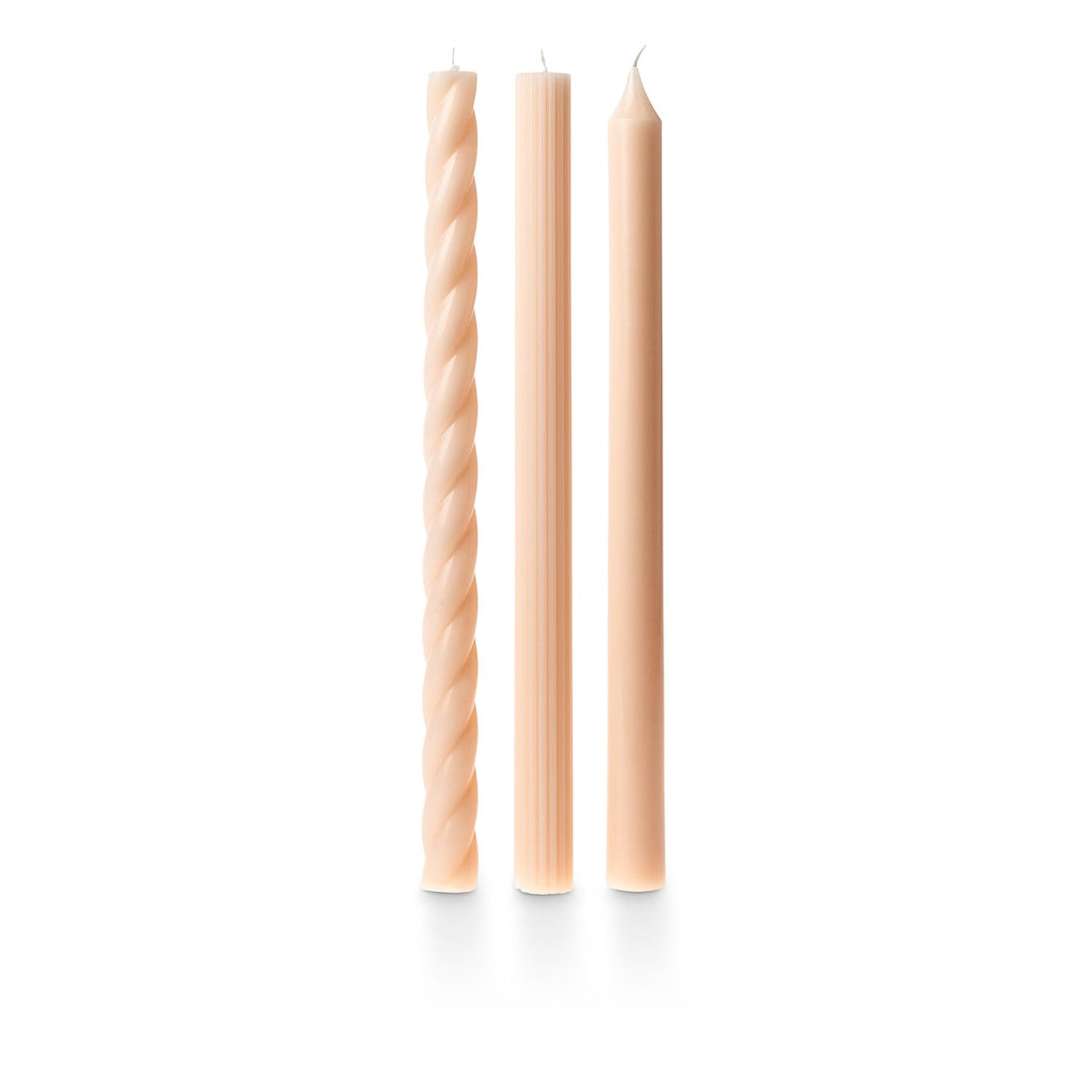 Pale Pink Assorted Taper Candles - 3 Pack - Something Splendid Co.