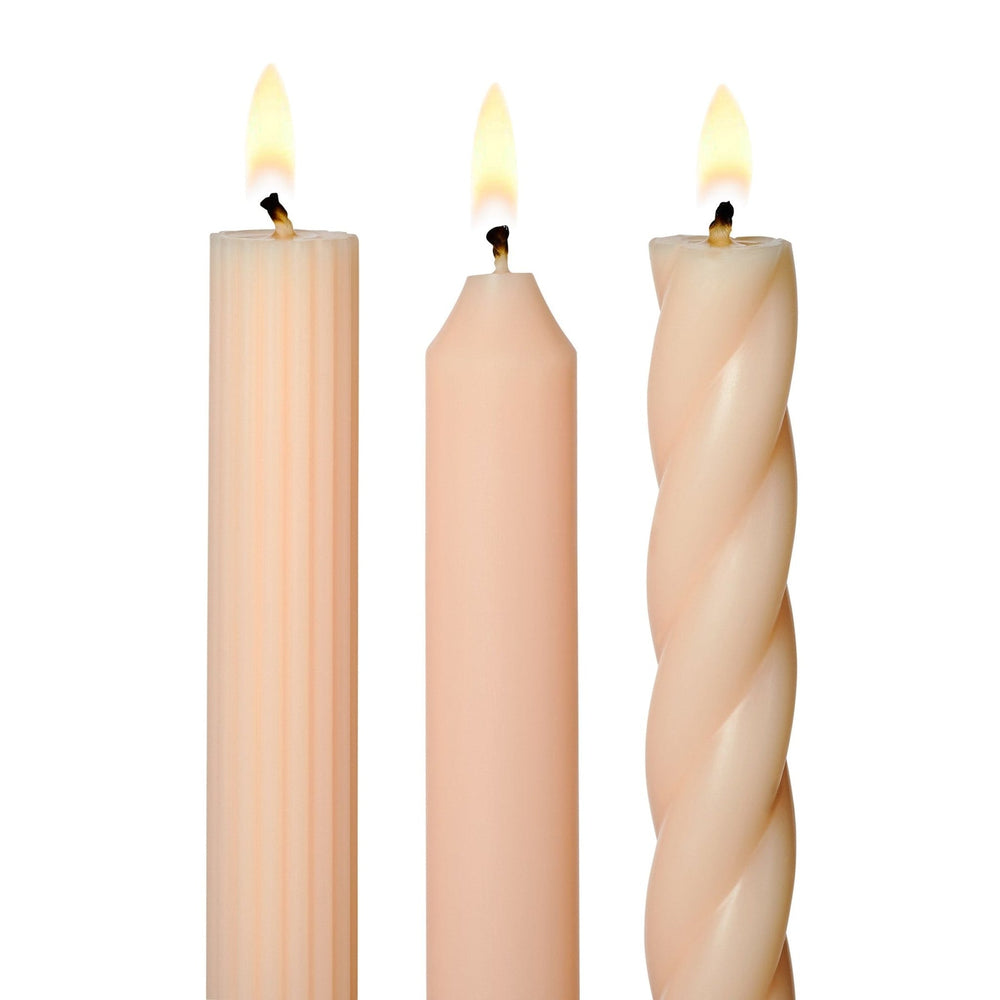 Pale Pink Assorted Taper Candles - 3 Pack - Something Splendid Co.