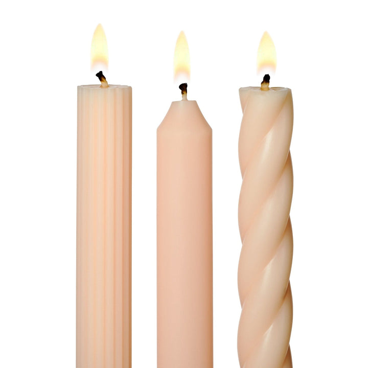 Pale Pink Assorted Taper Candles - 3 Pack - Something Splendid Co.