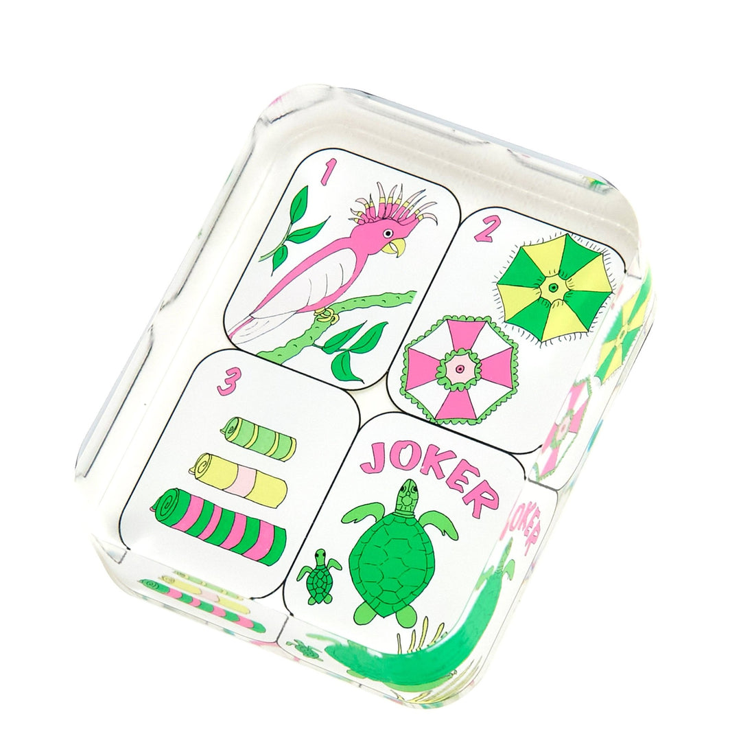Palm Beach Mahjong Tiles Acrylic Napkin Weight - Something Splendid Co.