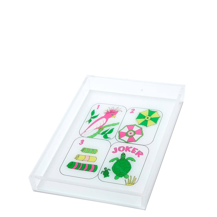 Palm Beach Mahjong Tiles Acrylic Tray - Something Splendid Co.