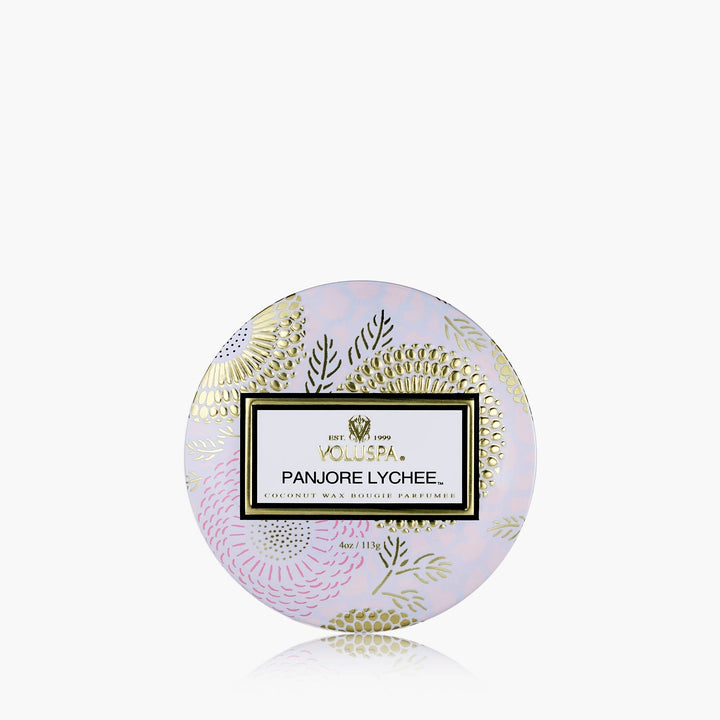 Panjore Lychee Mini Tin Candle - Something Splendid Co.