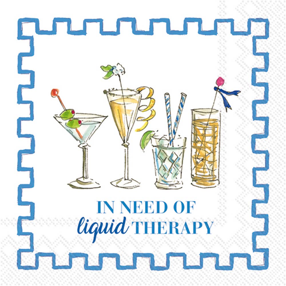 Paper Cocktail Napkin Pack of 20 Rosanne Beck Liquid Therapy - Something Splendid Co.